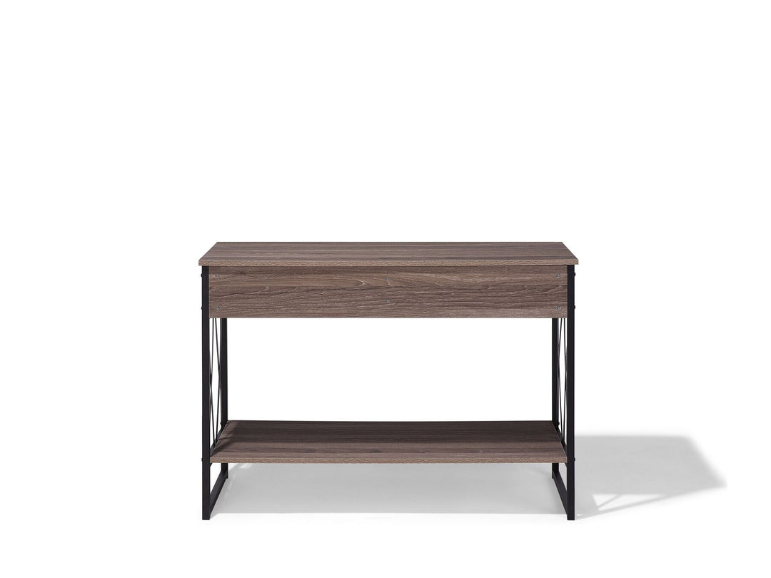 2 Drawer Console Table Wood with Black Terenig