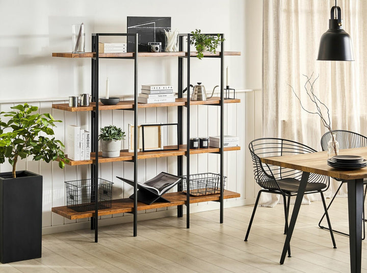 4 Tier Bookshelf Dark Wood COMPTON
