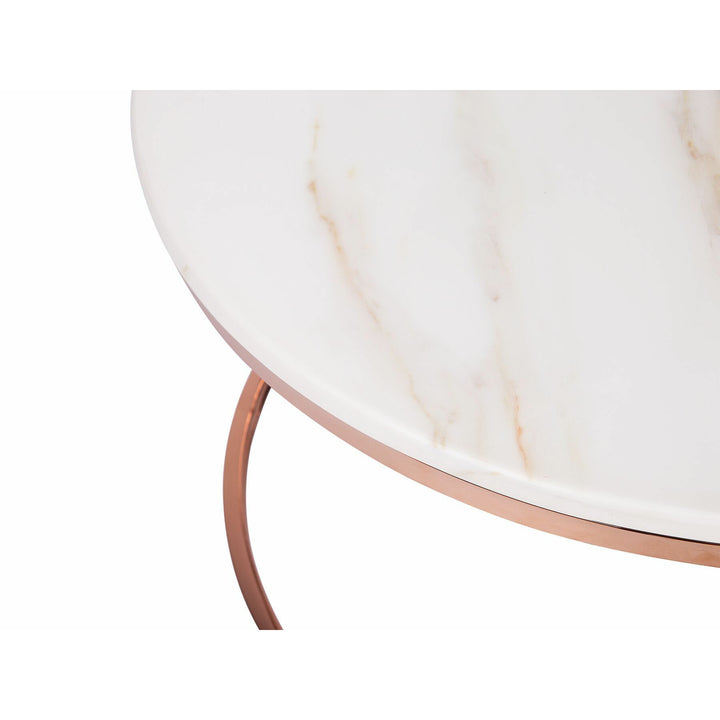 Enrique White Marble Coffee Table