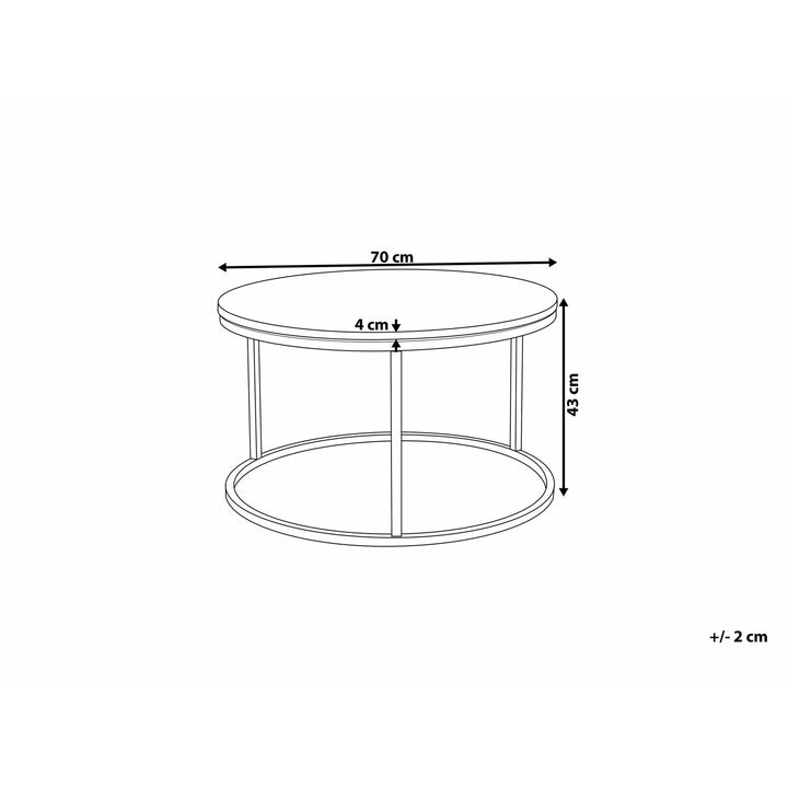Enrique White Marble Coffee Table