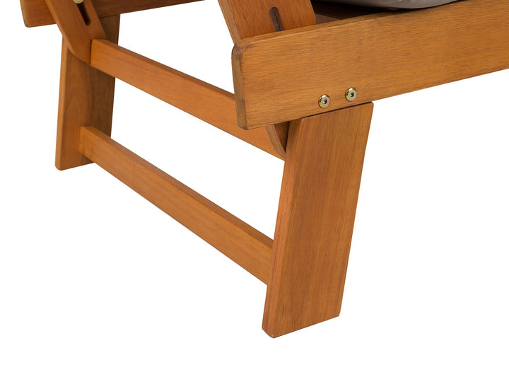 Bench with Cushion Wood 210 cm Light Brown Portici