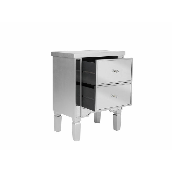 Shaker 2 Mirrored Bedside Table