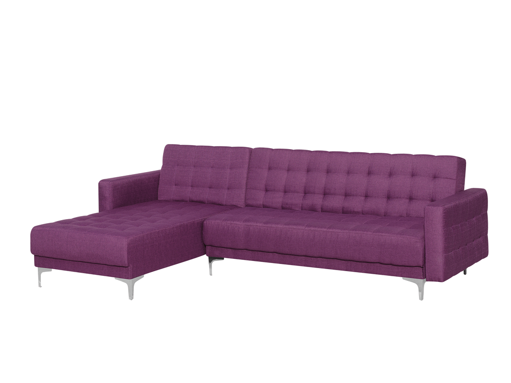 Left Hand Fabric Corner Sofa with Ottoman Aberbeen