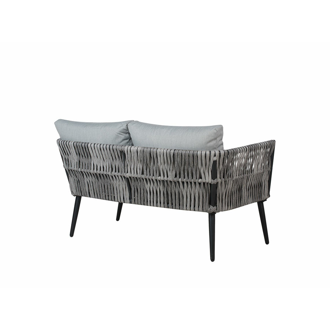 Preveza 4 Seater PE Rattan Garden Sofa Set Grey