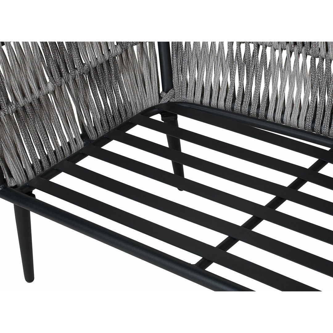Preveza 4 Seater PE Rattan Garden Sofa Set Grey