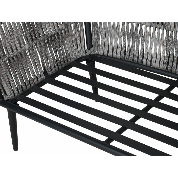 Preveza 4 Seater PE Rattan Garden Sofa Set Grey