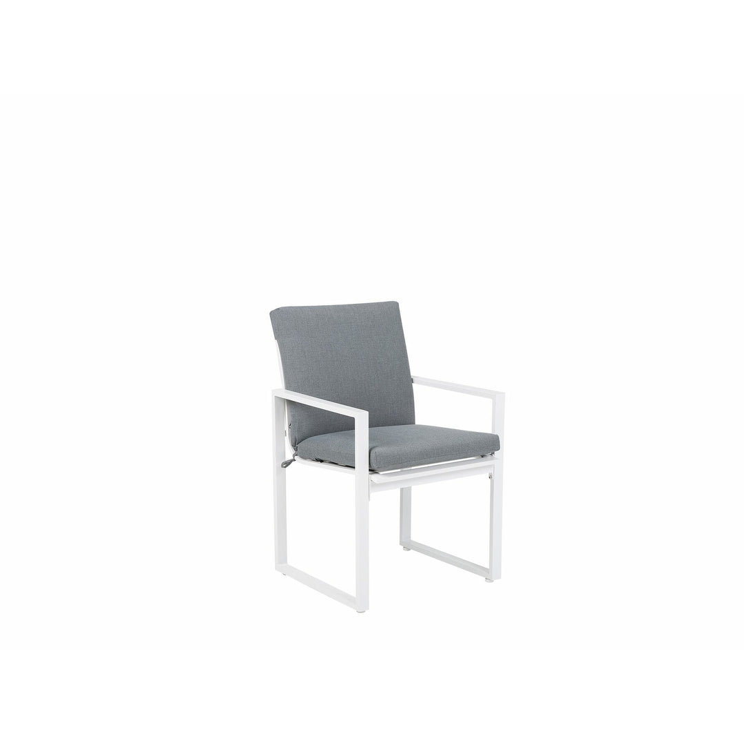 Pancole 6 Seater Metal Garden Dining Set Grey