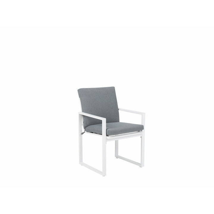 Pancole 6 Seater Metal Garden Dining Set Grey