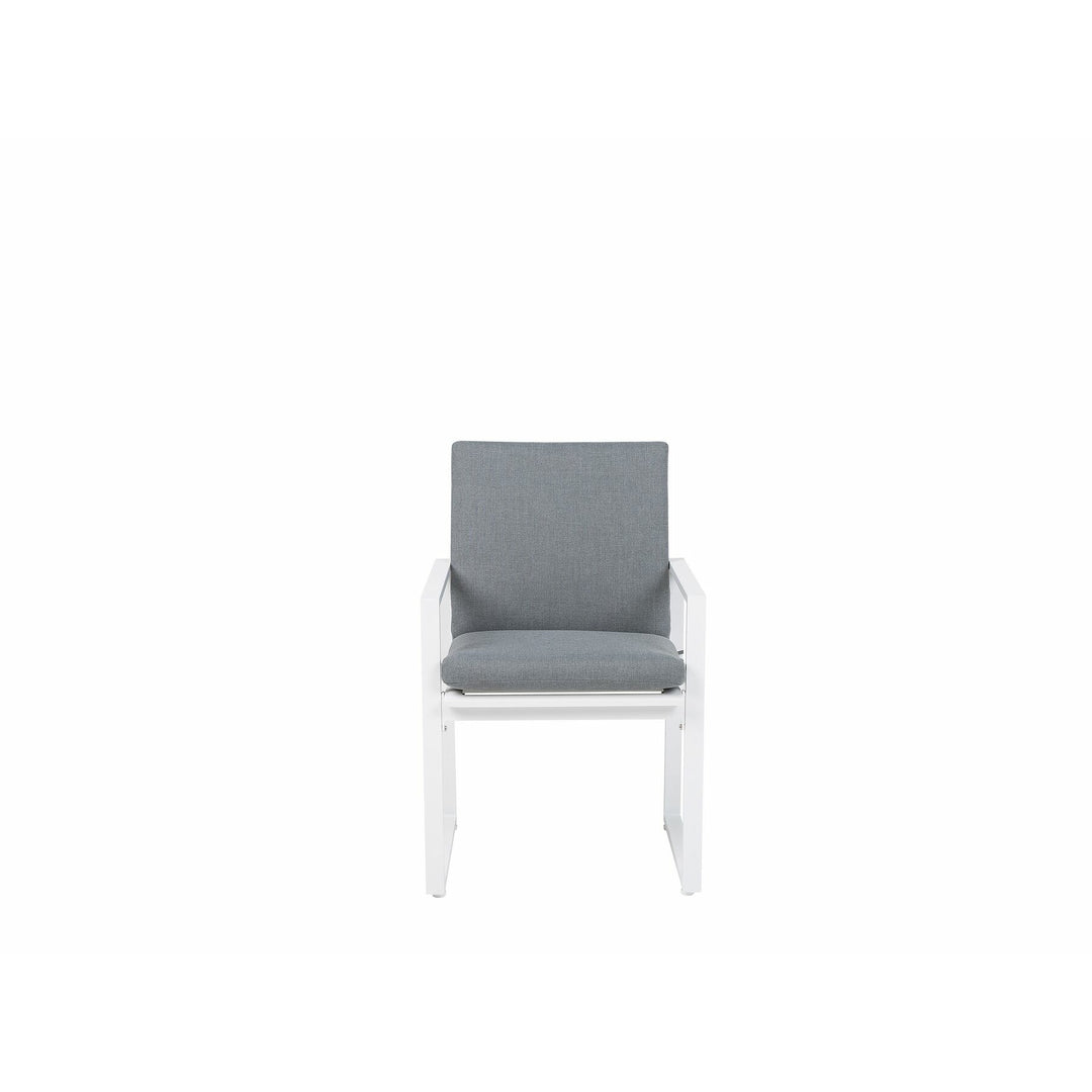 Pancole 6 Seater Metal Garden Dining Set Grey