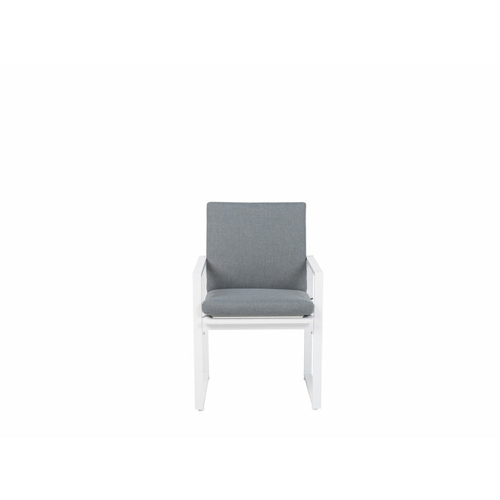 Pancole 6 Seater Metal Garden Dining Set Grey
