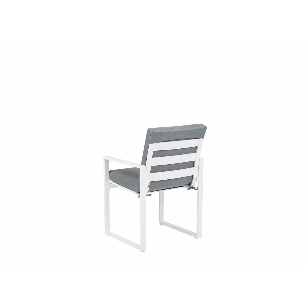 Pancole 6 Seater Metal Garden Dining Set Grey