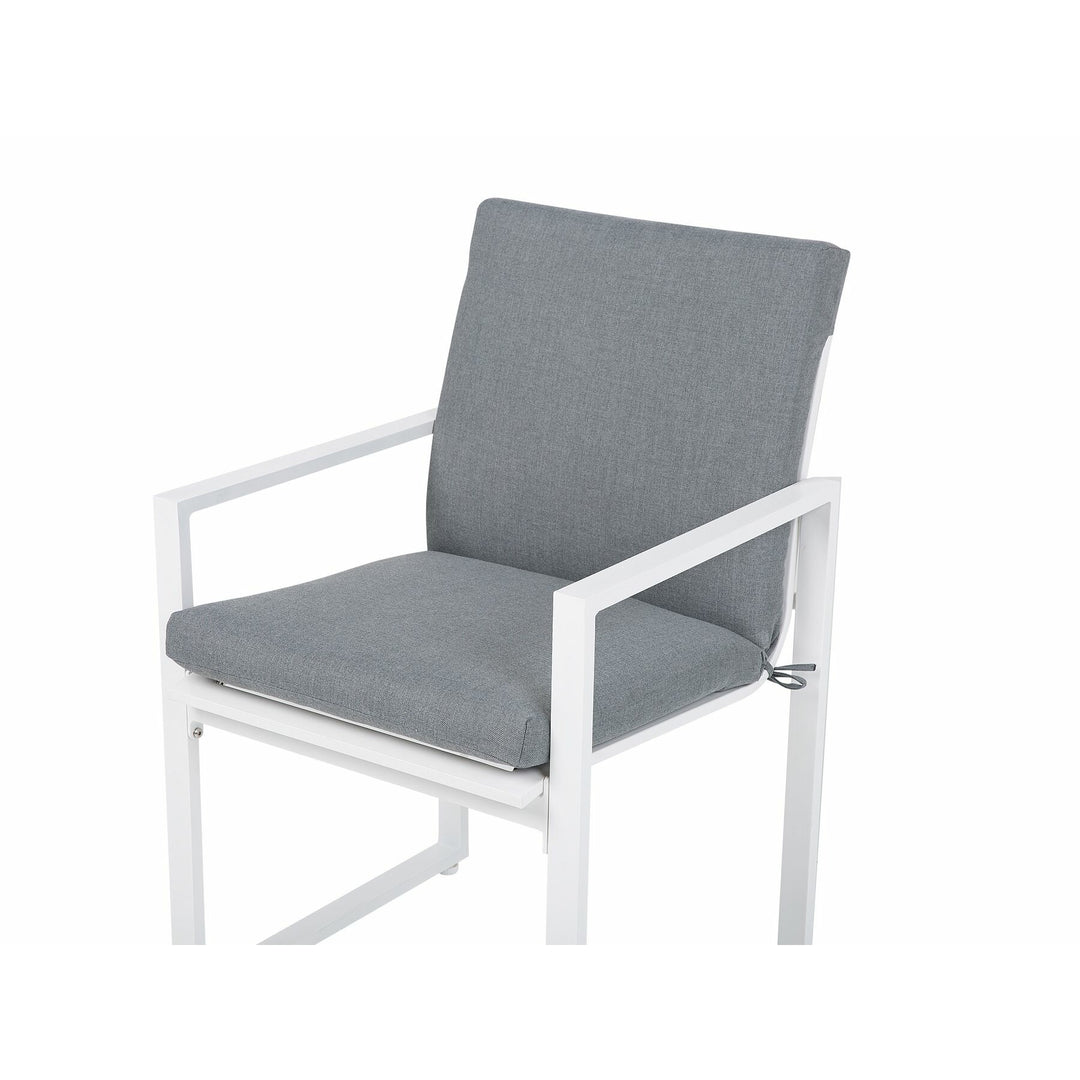 Pancole 6 Seater Metal Garden Dining Set Grey