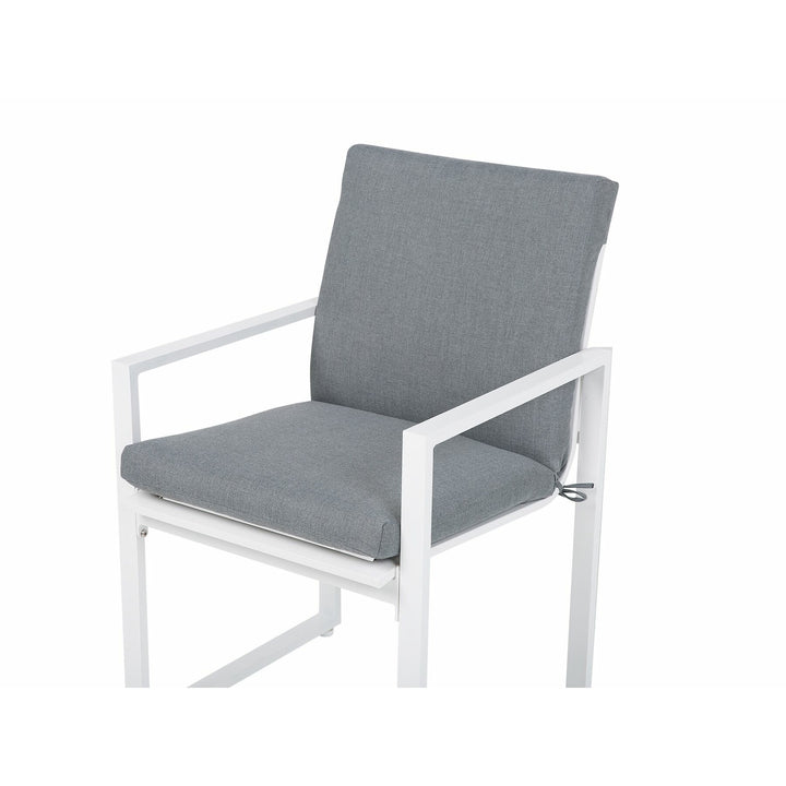 Pancole 6 Seater Metal Garden Dining Set Grey