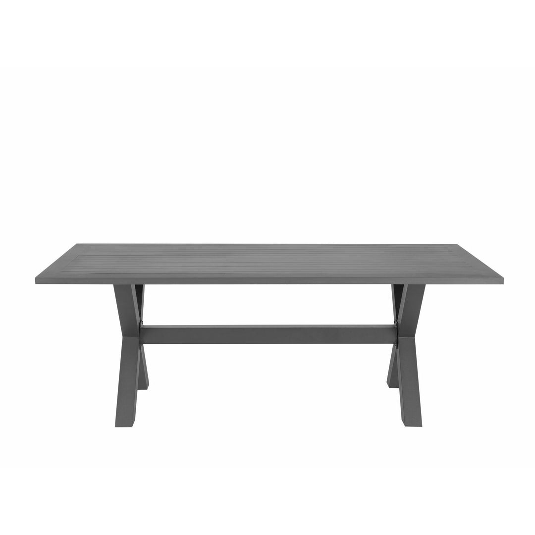 Cascais 6 Seater PE Rattan Garden Dining Set Grey