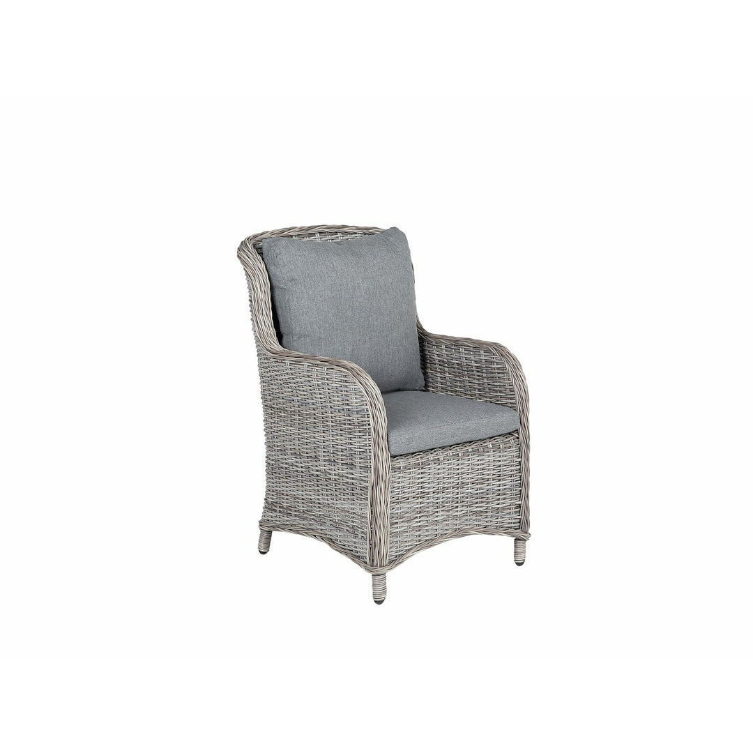 Cascais 6 Seater PE Rattan Garden Dining Set Grey