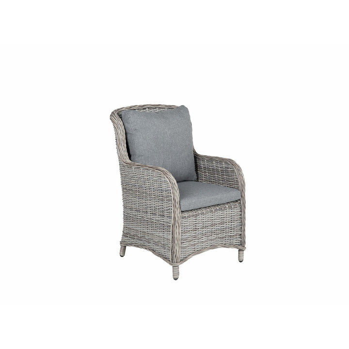 Cascais 6 Seater PE Rattan Garden Dining Set Grey