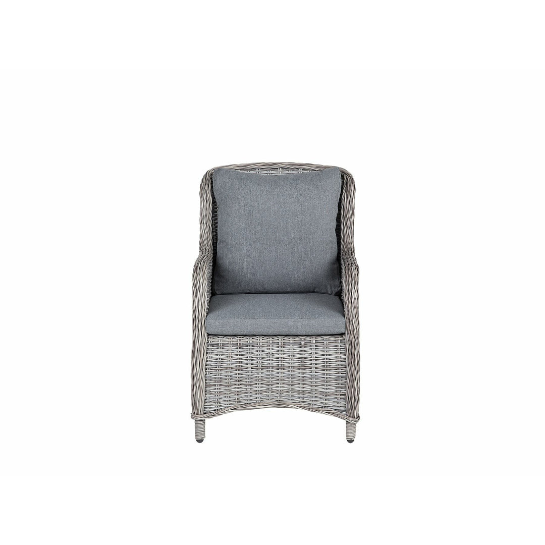 Cascais 6 Seater PE Rattan Garden Dining Set Grey