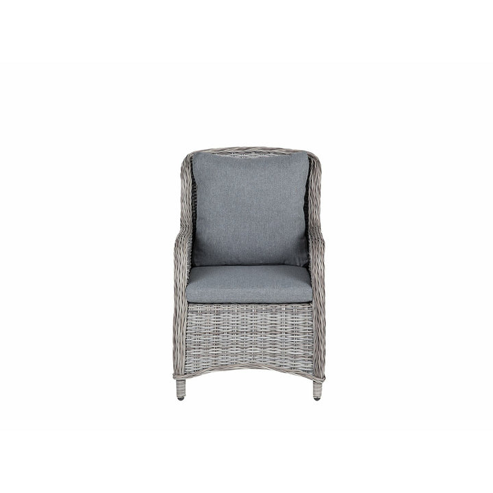 Cascais 6 Seater PE Rattan Garden Dining Set Grey