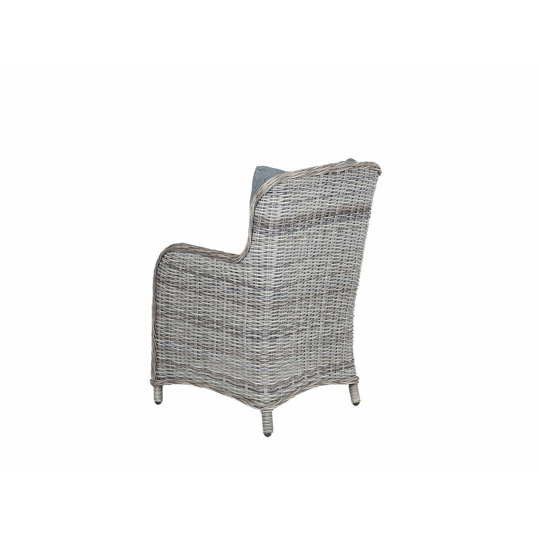 Cascais 6 Seater PE Rattan Garden Dining Set Grey