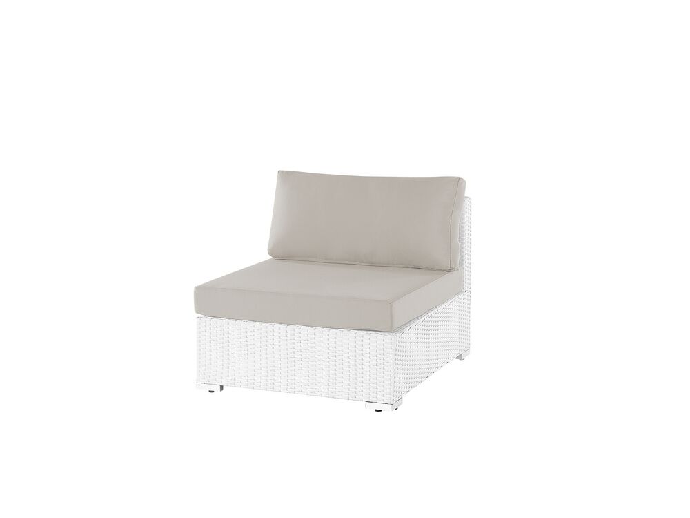 Sano 4  Seater PE Rattan Garden Corner Sofa Set White