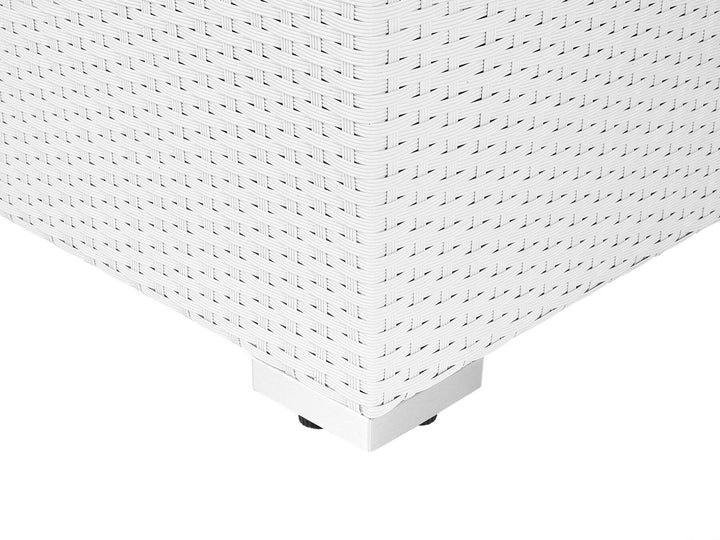 Sano 4  Seater PE Rattan Garden Corner Sofa Set White