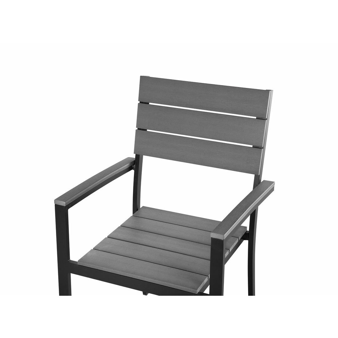 Como 6 Seater Metal Garden Dining Set Grey