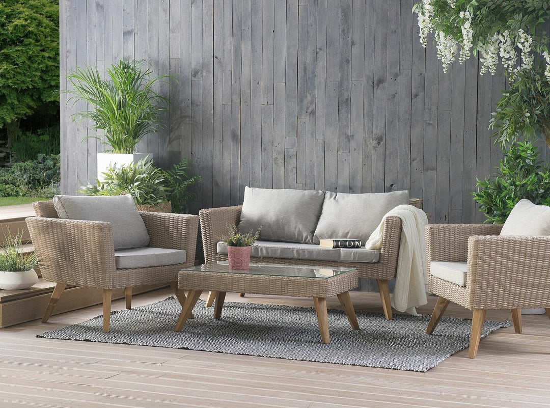 Vittoria 4 Seater Rattan Garden Sofa Set 