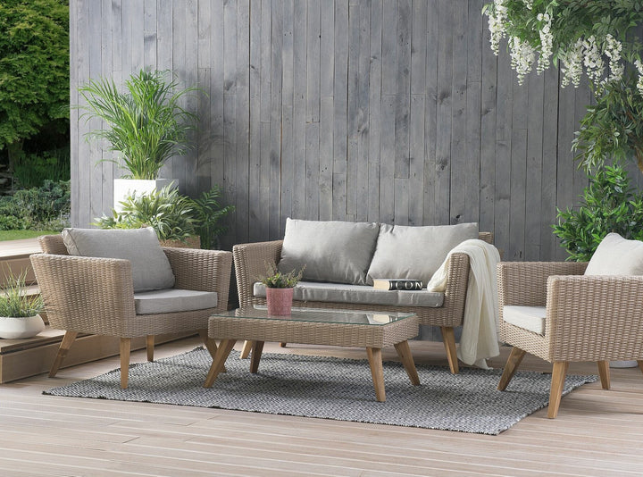 Vittoria 4 Seater Rattan Garden Sofa Set 