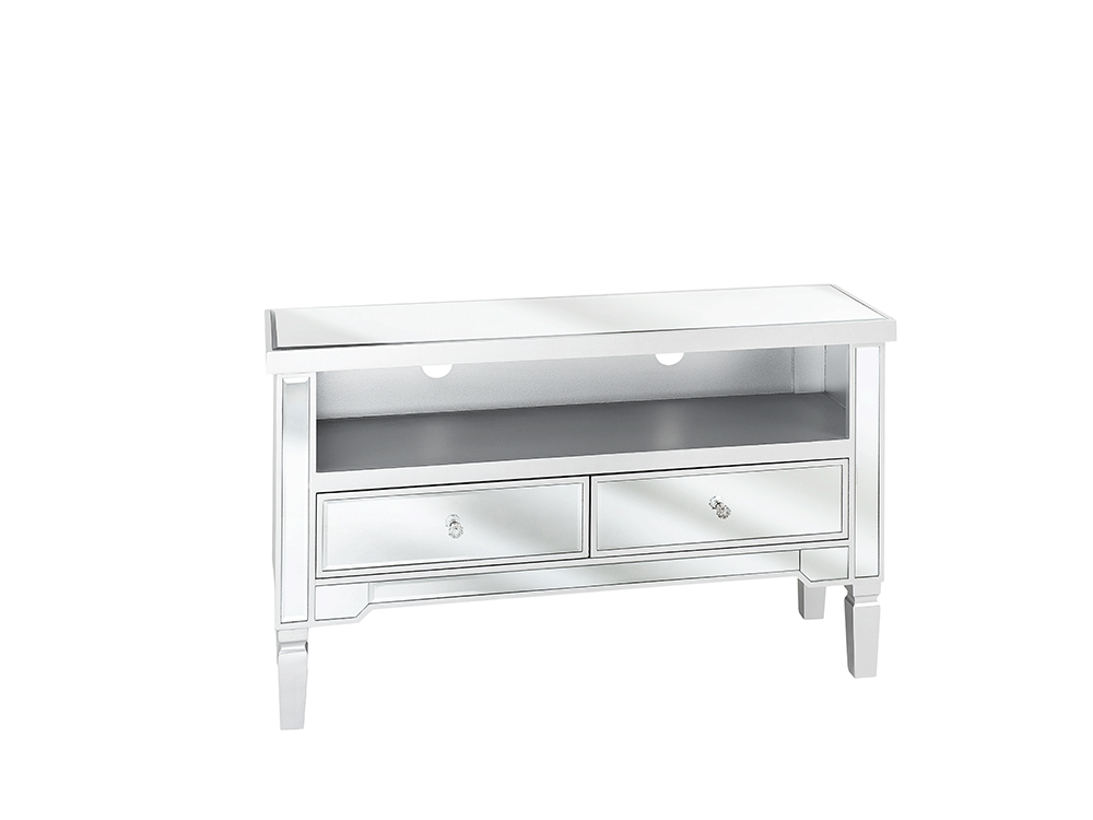 Hetton Mirrored TV Stand Silver