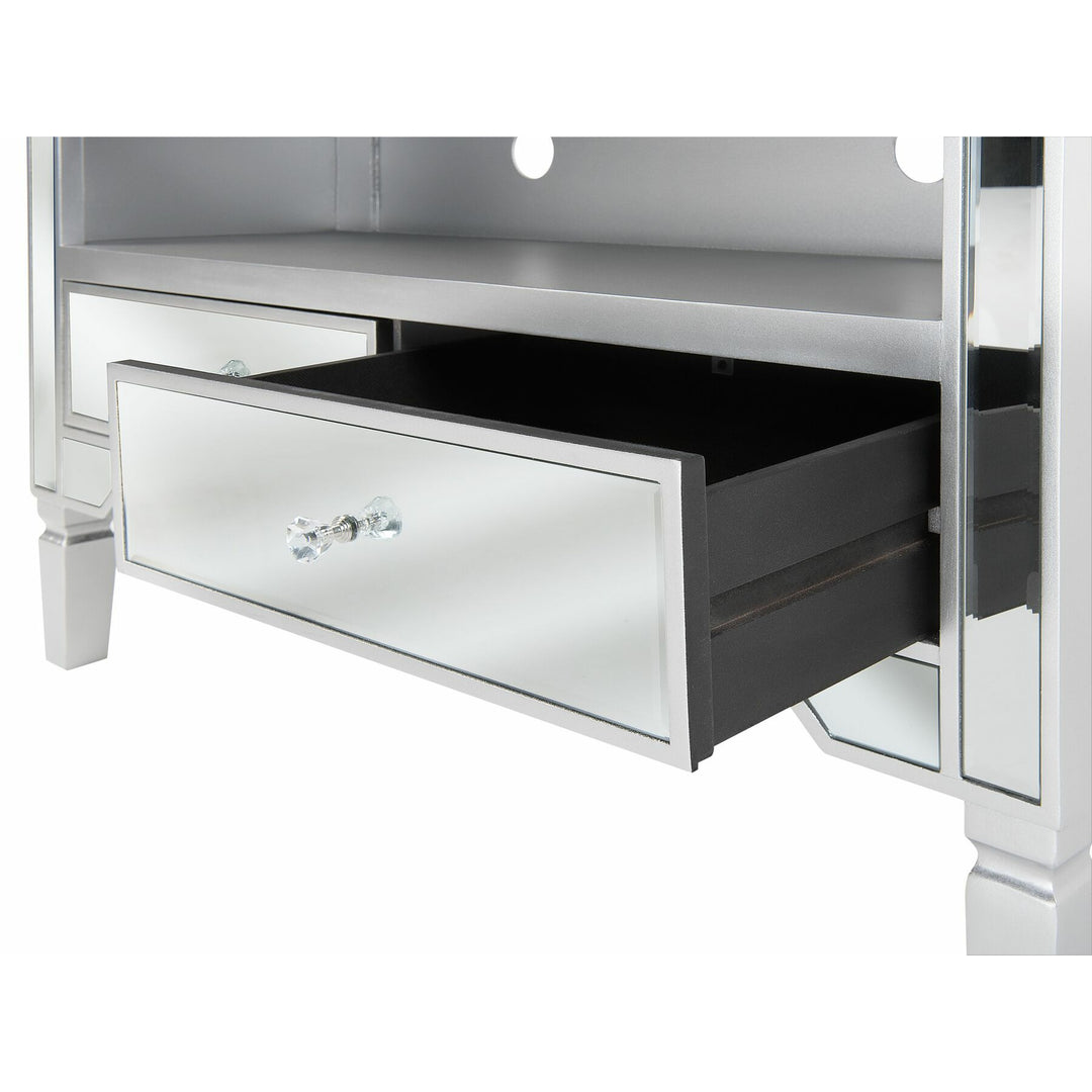 Hetton Mirrored TV Stand Silver