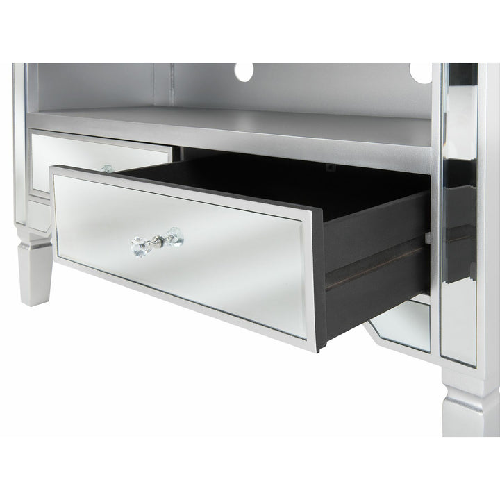 Hetton Mirrored TV Stand Silver