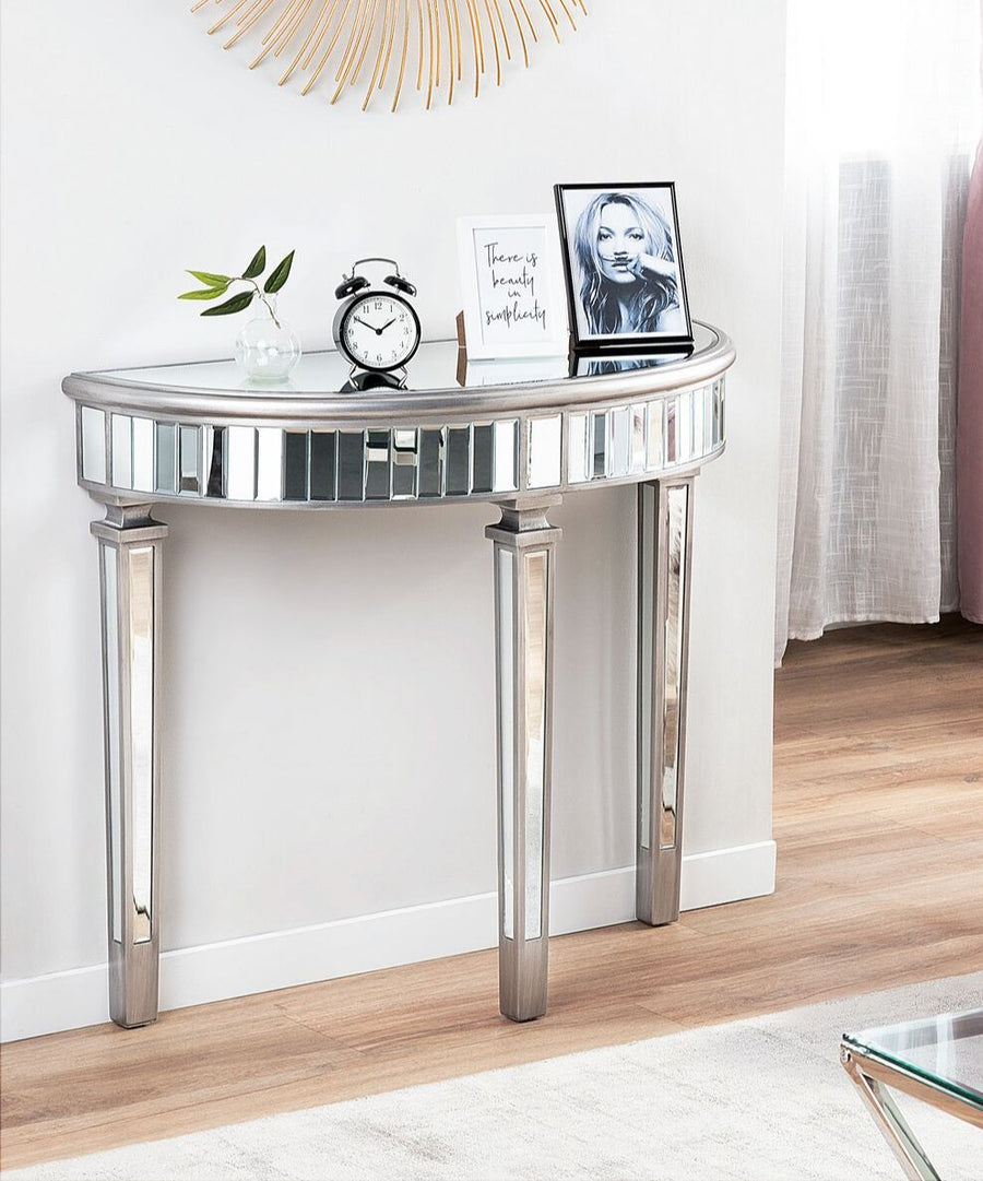 Mirrored Console Table Silver TOULOUSE
