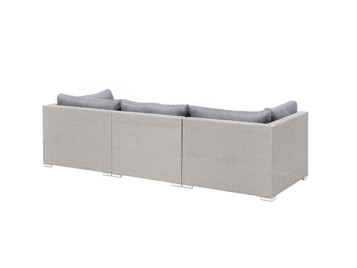 Sano 4 Seater PE Rattan Garden Corner Sofa Set Grey