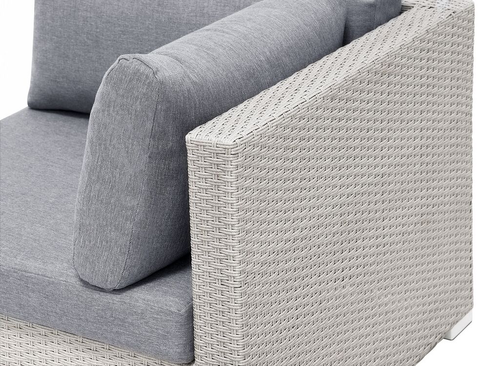 Sano 4 Seater PE Rattan Garden Corner Sofa Set Grey