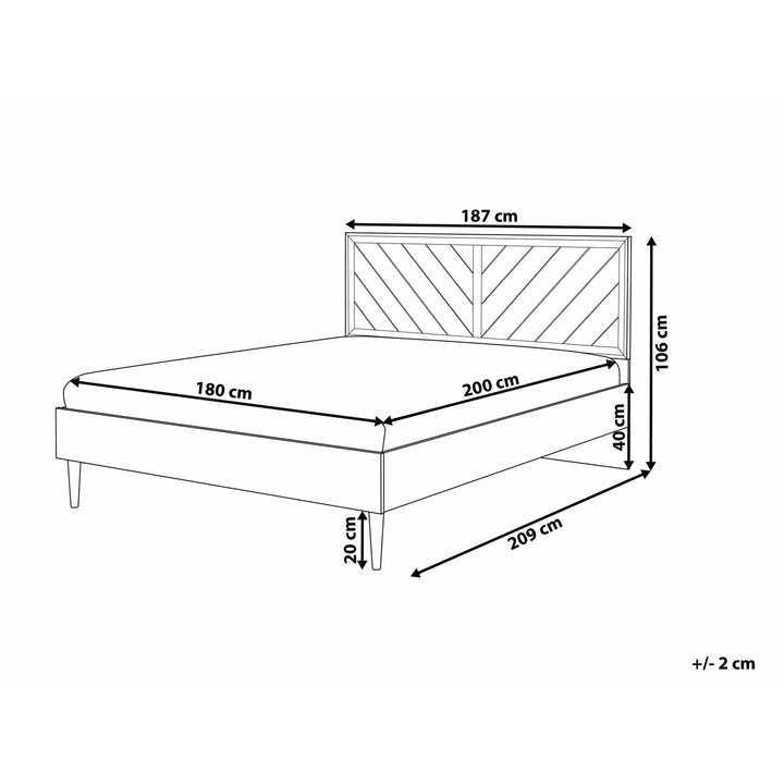 Sanders EU Super King Size Bed Dark Wood