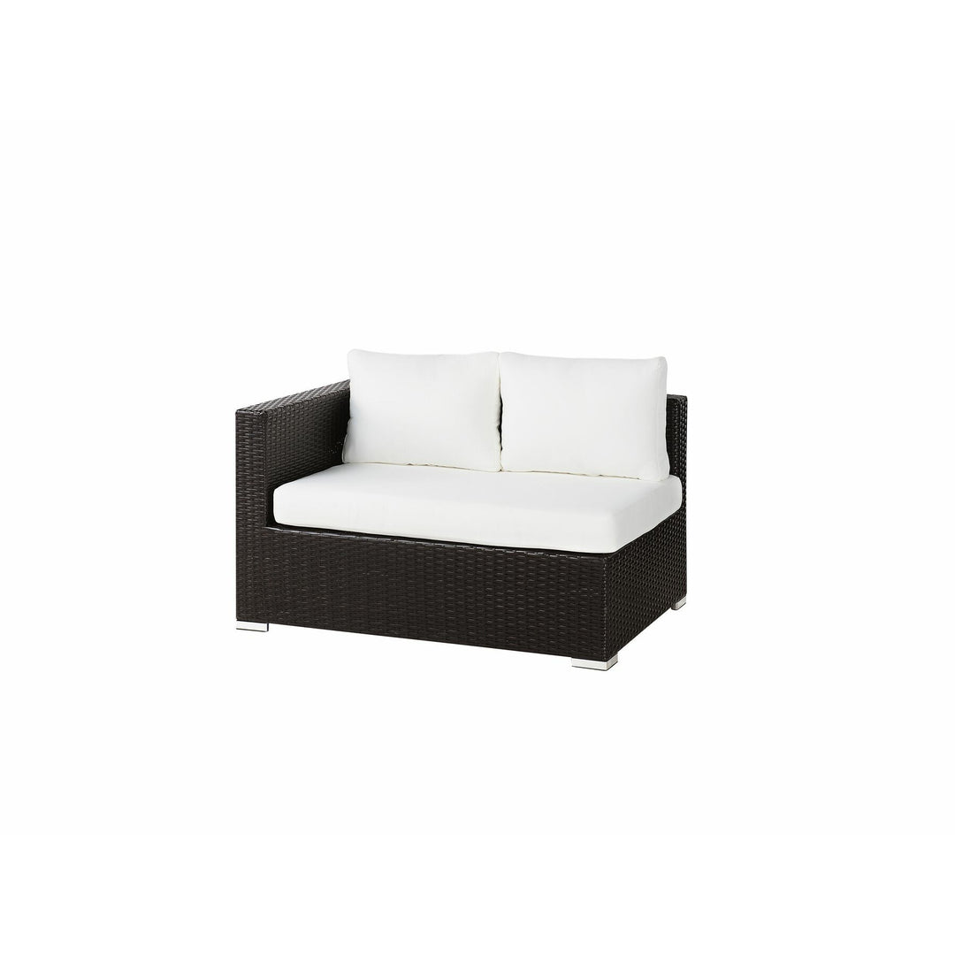 XXL Left Hand 8 Seater PE Rattan Garden Lounge Set Brown