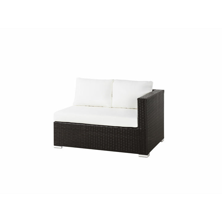 XXL Left Hand 8 Seater PE Rattan Garden Lounge Set Brown
