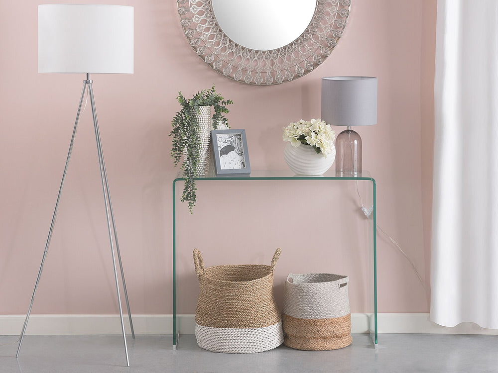 Kendall Glass Console Table Transparent