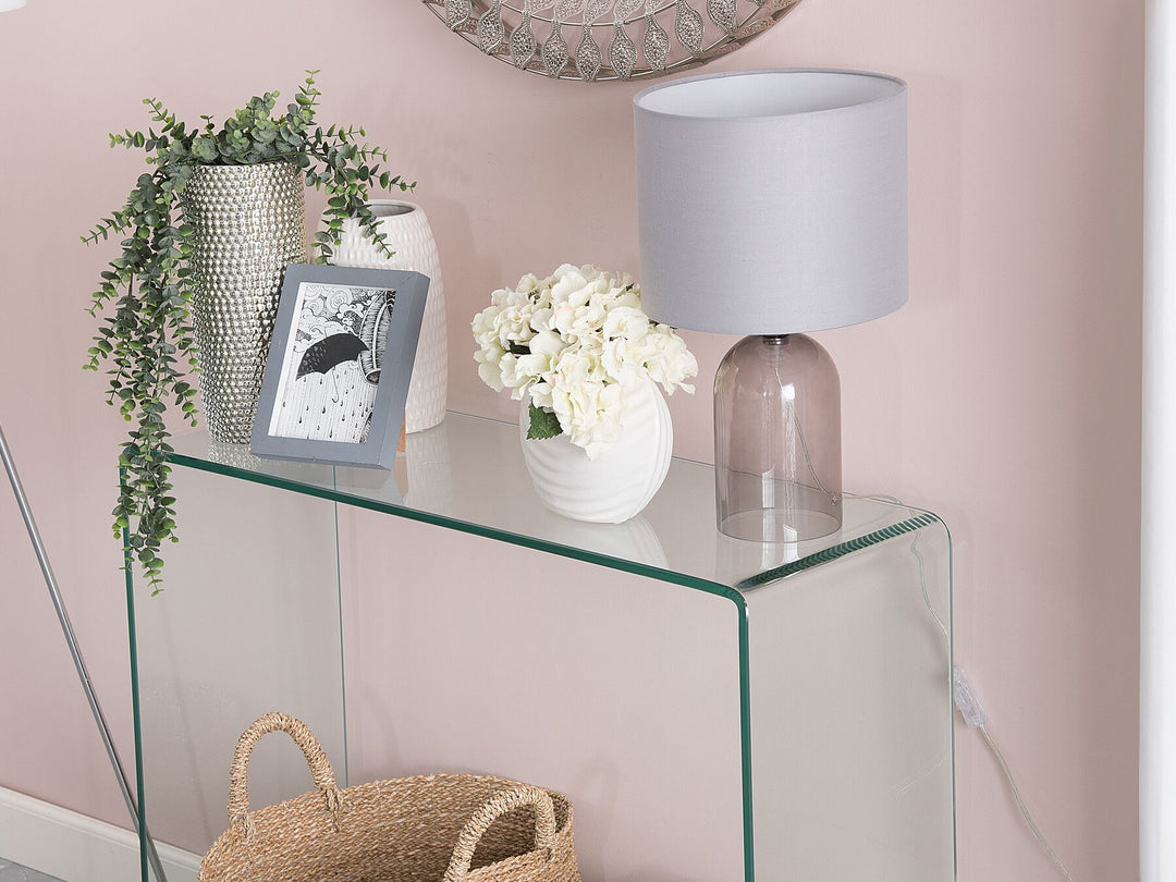 Kendall Glass Console Table Transparent
