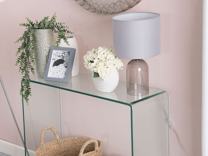 Kendall Glass Console Table Transparent