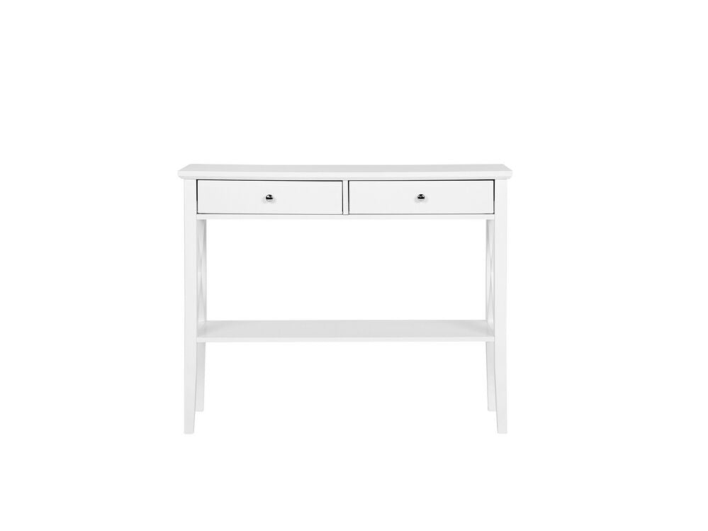 2 Drawer Console Table White Erman