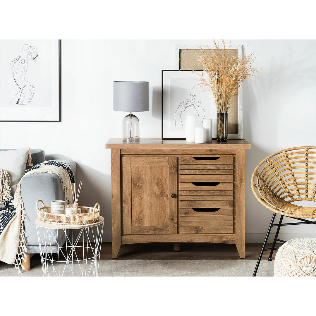 Stotfold 3 Drawer Sideboard Light Wood