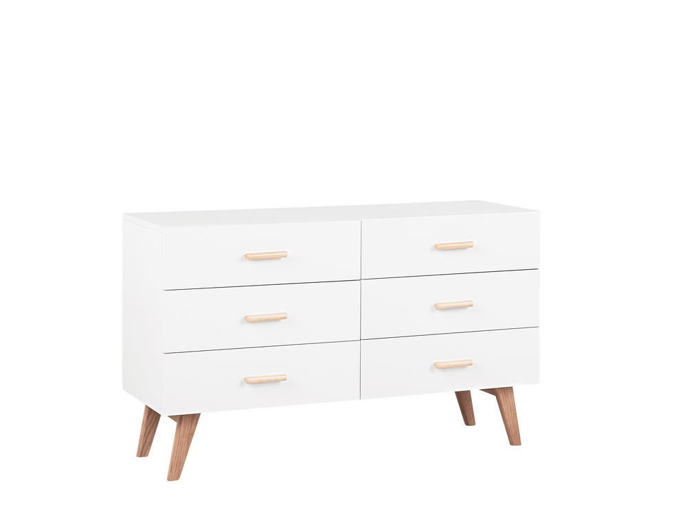 Claire 6 Drawer Chest White