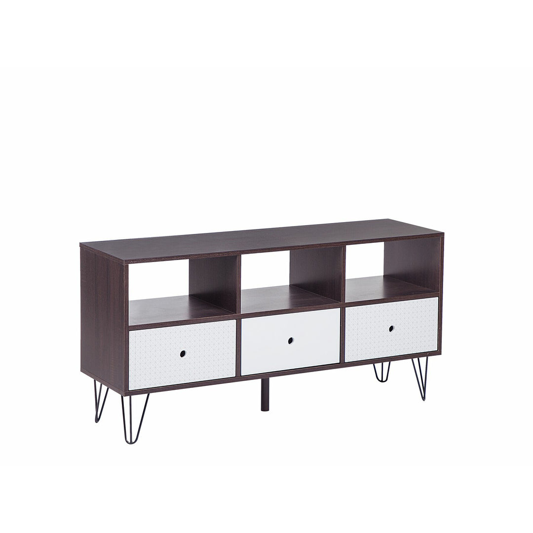 Mainor 3 Drawer TV Stand Dark Wood