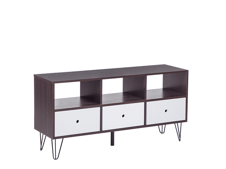 Mainor 3 Drawer TV Stand Dark Wood