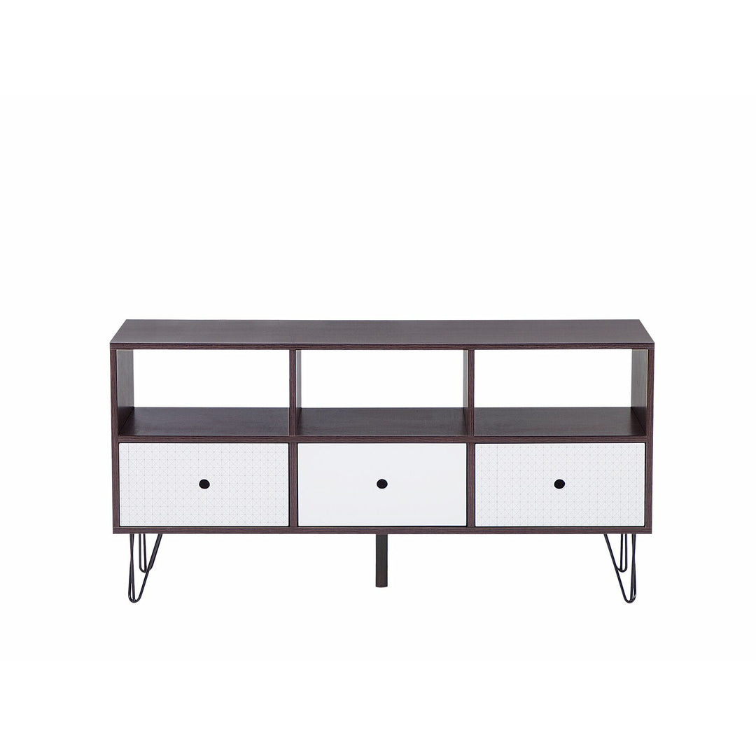 Mainor 3 Drawer TV Stand Dark Wood
