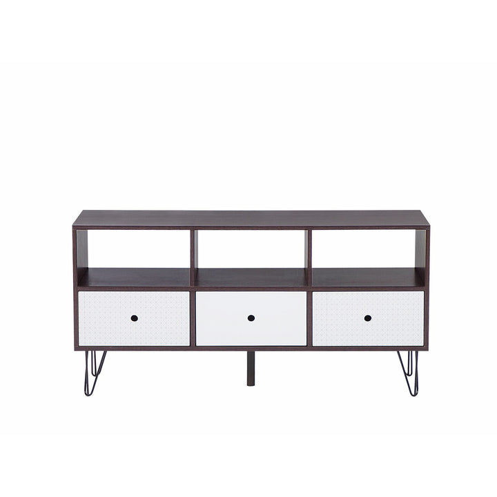 Mainor 3 Drawer TV Stand Dark Wood