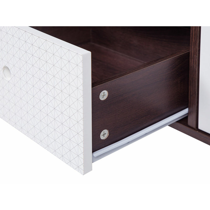 Mainor 3 Drawer TV Stand Dark Wood