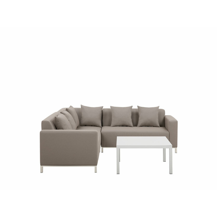 Belize 5 Seater Garden Corner Sofa Set Beige