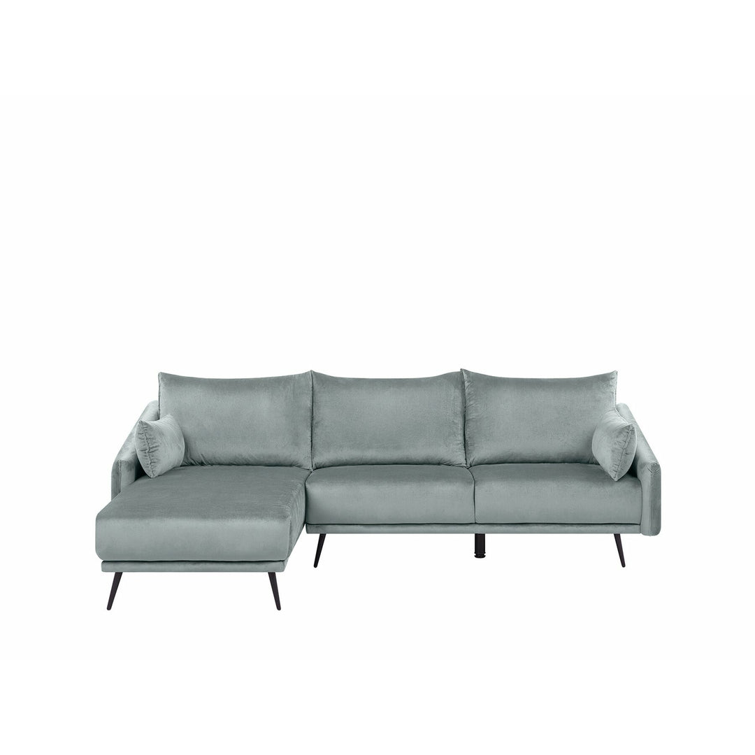 Maune Right Hand Velvet Corner Sofa
